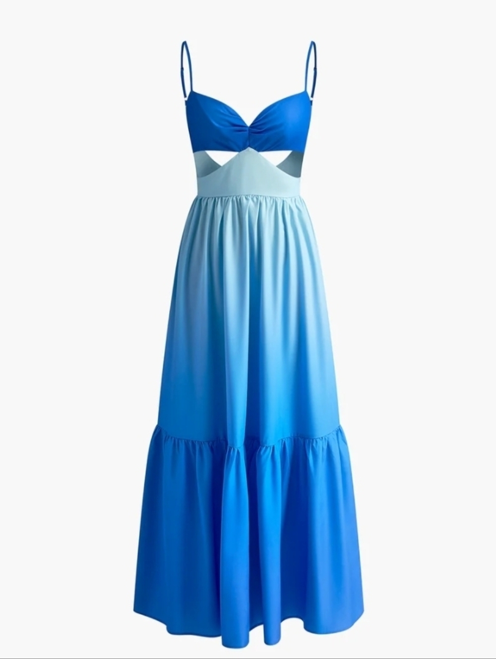 NWT Commense Backless Cutout Cami Ombre Maxi Dress size Small - Picture 4 of 12